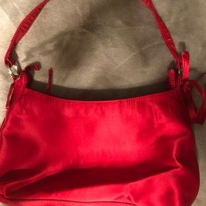 Red Satin Shoulder bag